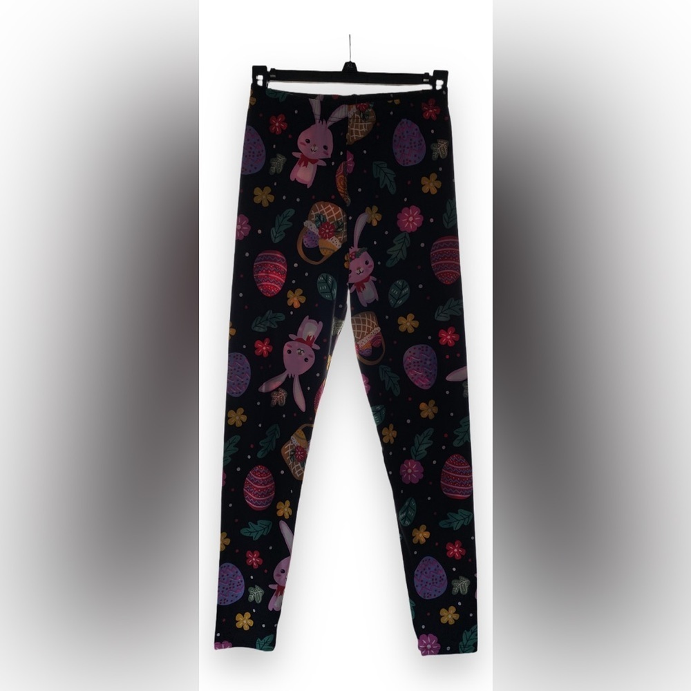 Black and pink bunny‎ leggings OSFM